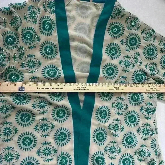NWT - Soft Surroundings- Teal Bohemian Cardigan -One size - Picture 13 of 15